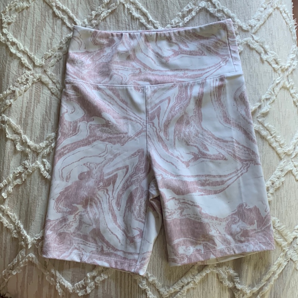 Forever 21 Light Oink and White Biker Shorts Size XS